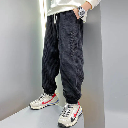 Thickened Velvet Casual Pants for Boys and Kids
