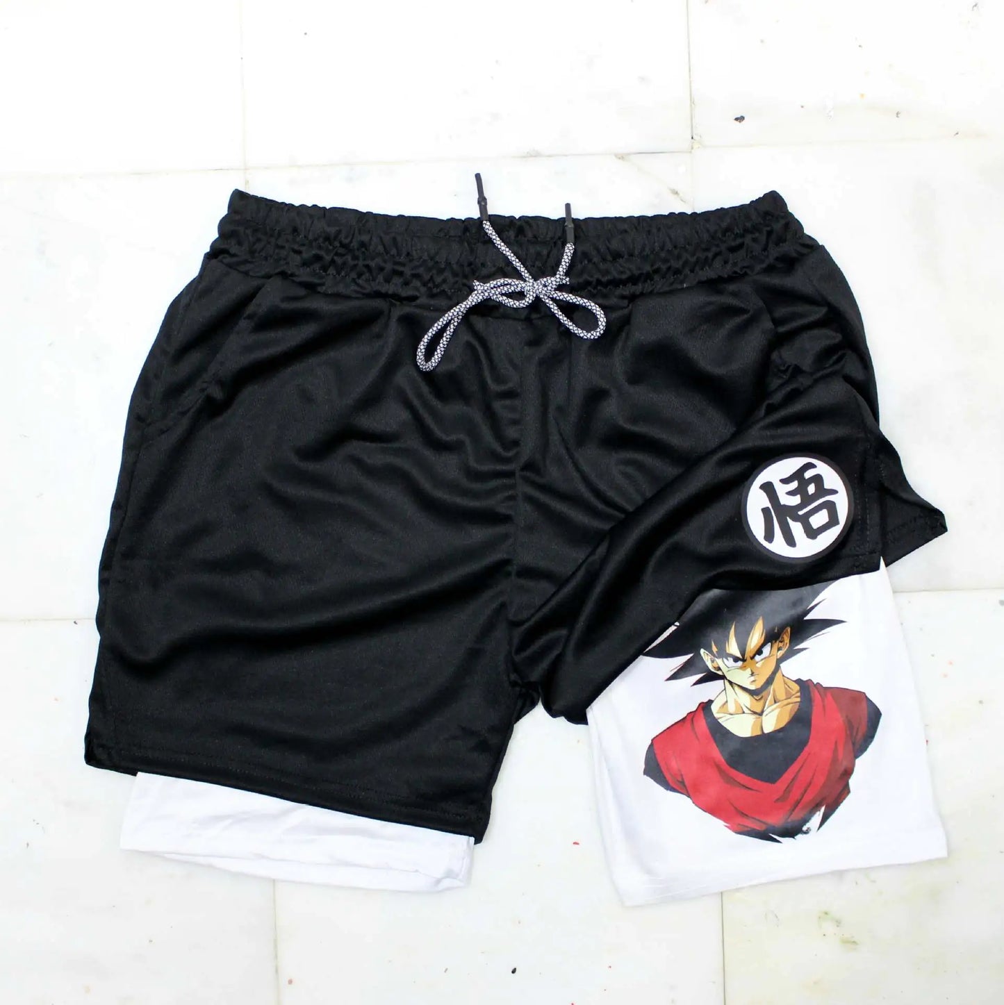 Summer Men's Double Layer Berserk Print Shorts