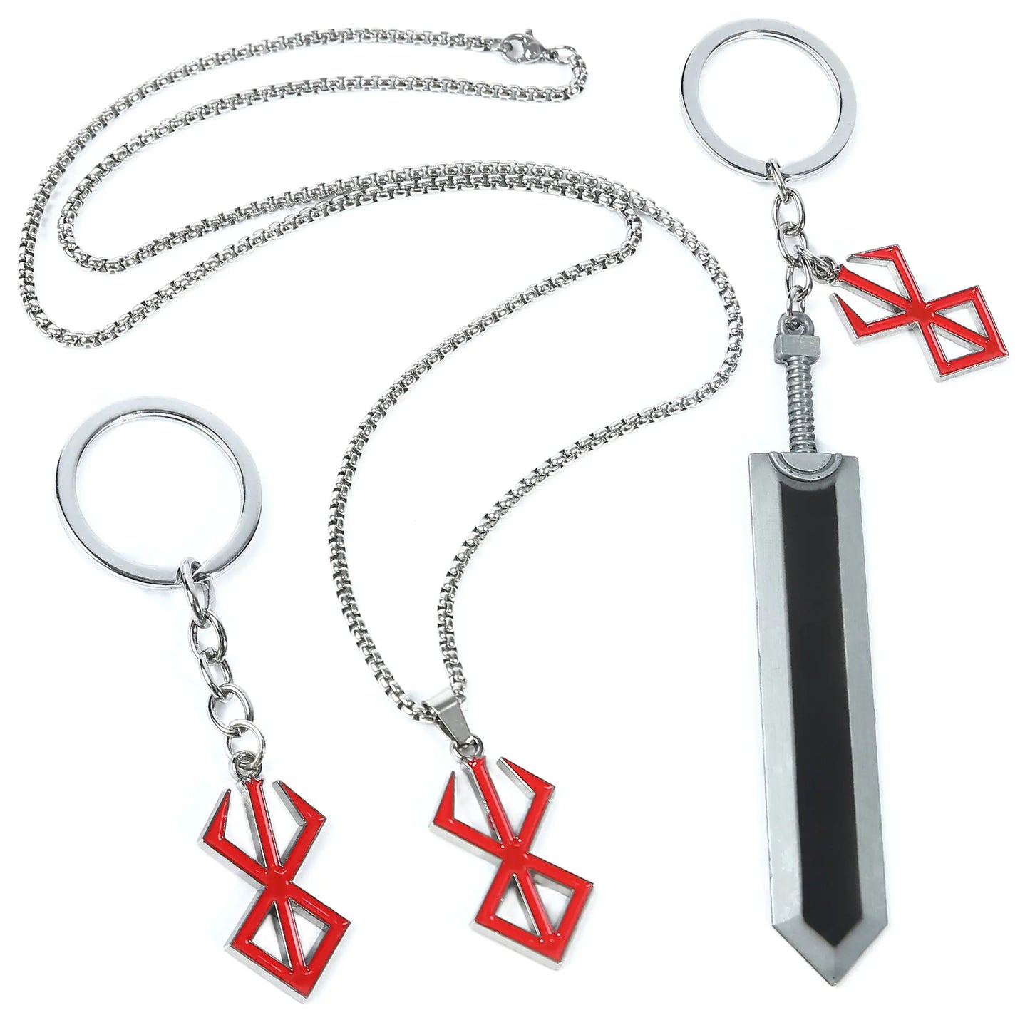Anime Sword Legend Guts Black Swordsman Keychain
