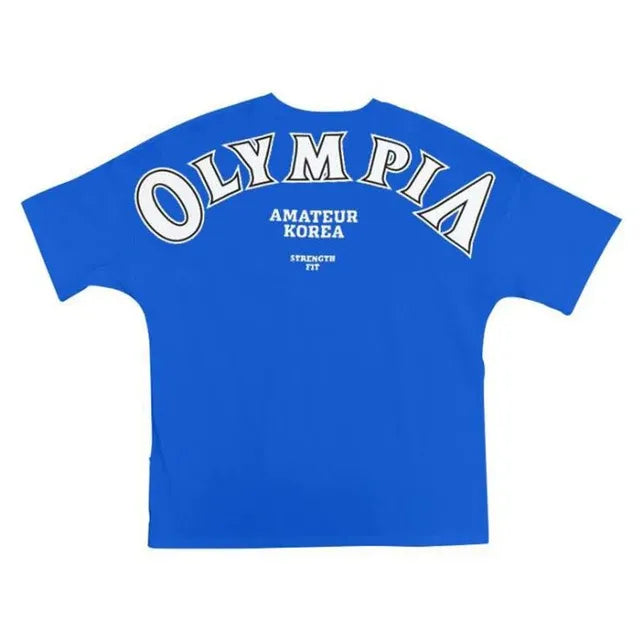 Men's Olympia Printed Cotton T-Shirt for Gym Workout