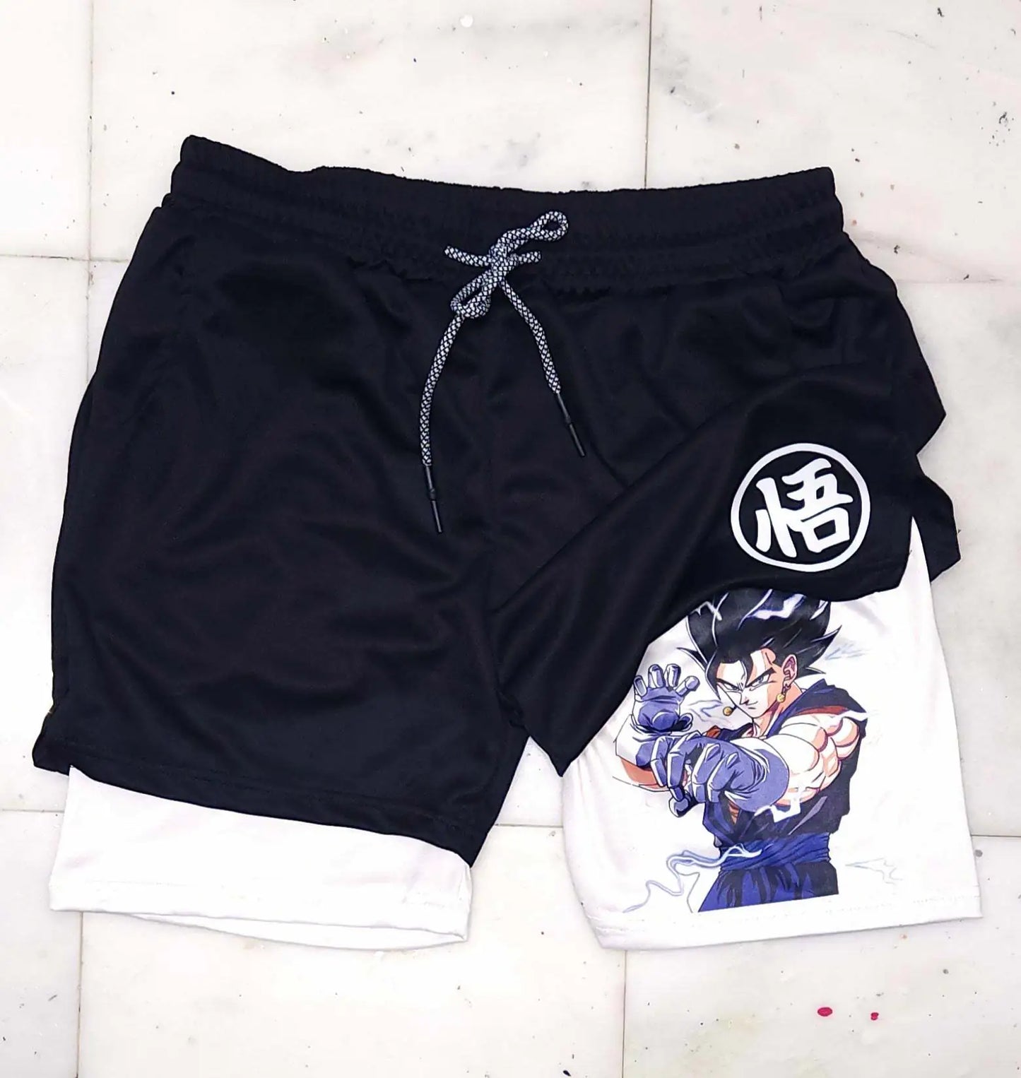 Summer Men's Double Layer Berserk Print Shorts