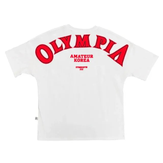 Men's Olympia Printed Cotton T-Shirt for Gym Workout